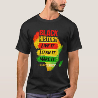 Zwarte Geschiedenis Maand Shirt Mannen Vrouwen Afr