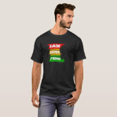 Zwarte Geschiedenis Maand Silhouette Design T-shirt (Voorkant volledig)