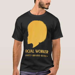 Zwarte geschiedenis maand sociaal werker Afrikaans T-shirt