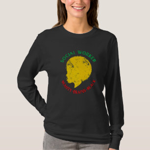 Zwarte geschiedenis maand sociaal werker Afrikaans T-shirt