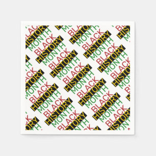 ZWARTE GESCHIEDENIS MAAND Stijlvol BHM papier Servet