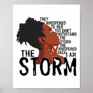 Zwarte Geschiedenis Maand T-shirt Afrikaanse Vrouw Poster