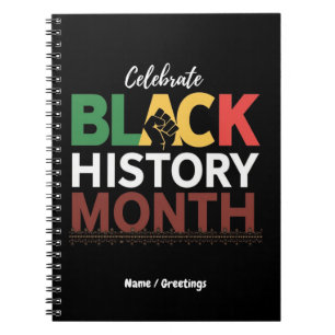 Zwarte geschiedenis maand ter ere van de Afrikaans Notitieboek