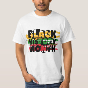 Zwarte Geschiedenis Maand Tribut T-shirt voor Mann