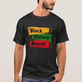 Zwarte Geschiedenis Maand Trotse Mannen T-shirt