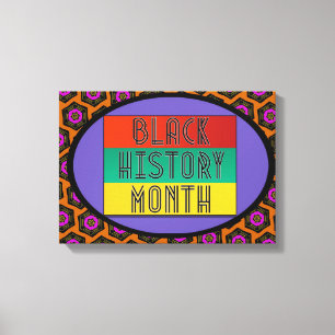 Zwarte Geschiedenis Maand Uitgerekte Canvasprint Canvas Afdruk