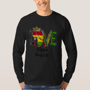 Zwarte geschiedenis maand verpleegster rehab verpl t-shirt