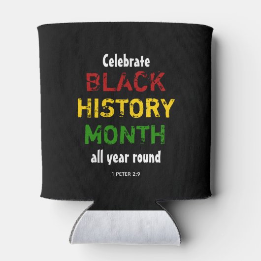 ZWARTE GESCHIEDENIS MAAND vieren het hele jaar doo Blikjeskoeler (Achterkant)