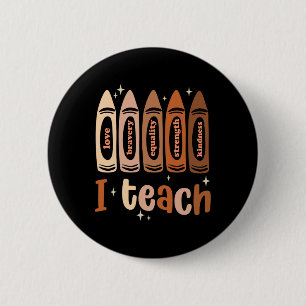 Zwarte Geschiedenis Maand vieren Ik Leer Zwarte Ge Ronde Button 5,7 Cm