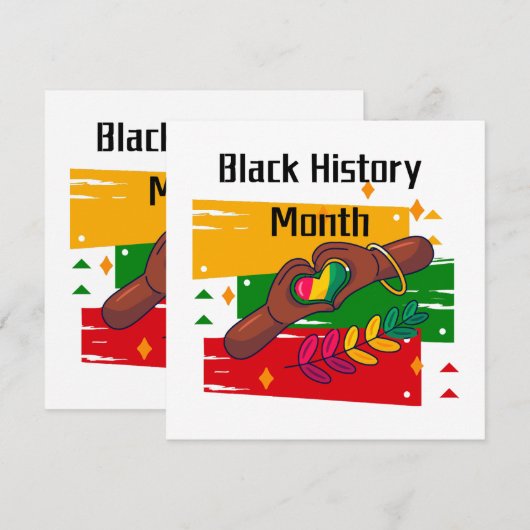 Zwarte Geschiedenis Maand Vieren Rise Together Kaart (Voorkant / Achterkant)