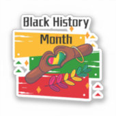 Zwarte Geschiedenis Maand Vieren Rise Together Sticker (Voorkant)