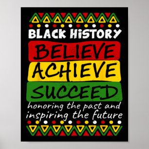 Zwarte Geschiedenis Maand Viering Afro-Amerikaanse Poster