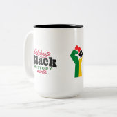 Zwarte geschiedenis maand viering Koffie Mok (Voorkant links)