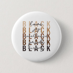 Zwarte Geschiedenis Maand Viering Ontwerp Afrikaan Ronde Button 5,7 Cm