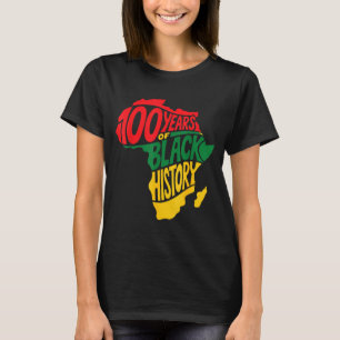 Zwarte Geschiedenis Maand Vintage 100 Kunstwerk T-shirt