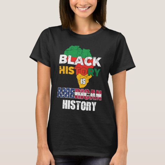 Zwarte Geschiedenis Maand vrouwen Afrikaanse Ameri T-shirt (Voorkant)
