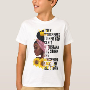 Zwarte Geschiedenis Maand Vrouwen Afro Ik ben de S T-shirt