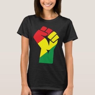 Zwarte Geschiedenis Maand Vuist Black Power Afro-A T-shirt