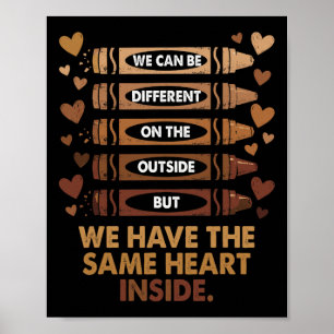 Zwarte Geschiedenis Maand We Hebben Dezelfde Hart Poster