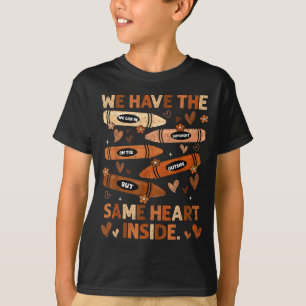 Zwarte Geschiedenis Maand We Hebben Zelfde Hart Bi T-shirt
