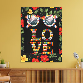 Zwarte Geschiedenis Maand Wrapping Paper Vibrant F Canvas Afdruk