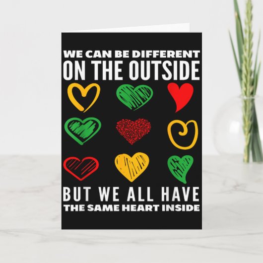 Zwarte Geschiedenis Maand Zelfde Hart Binnen Kaart (Voorkant)