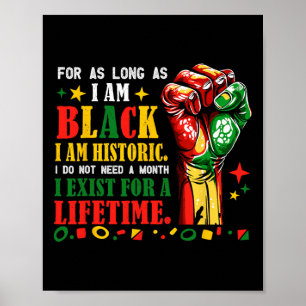 Zwarte Geschiedenis Maand Zolang Ik Zwart Ben Ben Poster