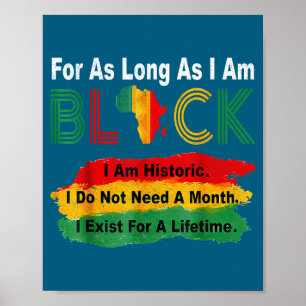Zwarte geschiedenis maand zolang ik zwarte trots b poster