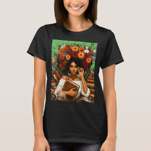 Zwarte Geschiedenis Maand Zwarte Afro Meisje Vrouw T-shirt