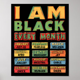 Zwarte Geschiedenis Maand Zwarte Cultuur Ik Ben Zw Poster
