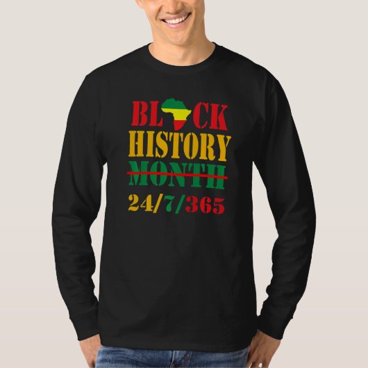 Zwarte geschiedenis Maand zwarte geschiedenis Maan T-shirt (Voorkant)