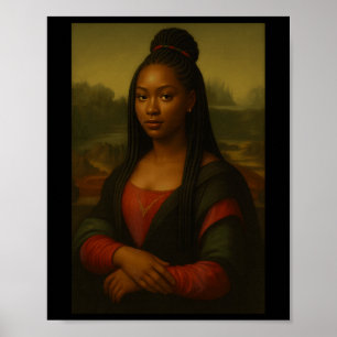 Zwarte Geschiedenis Maand Zwarte Mona Lisa Afro-Am Poster