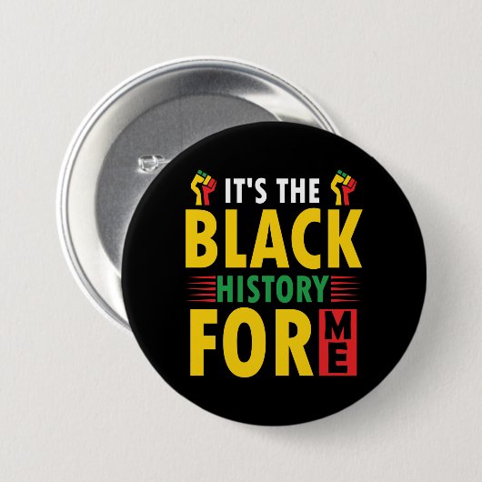 Zwarte Geschiedenis Maandag Button (Voorkant /achterkant)