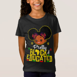 Zwarte Geschiedenis Maandag Meisjes Afrikaanse kon T-shirt