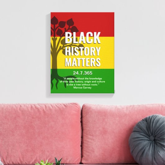 Zwarte geschiedenis MARCUS GARVEY Canvas Afdruk (Insitu (Woonkamer))