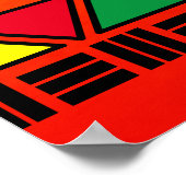 Zwarte geschiedenis met Afrikaanse kaart en vuist Poster (Hoek)