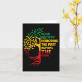 Zwarte geschiedenis met respect voor het verleden  kaart (Gele Bloem)