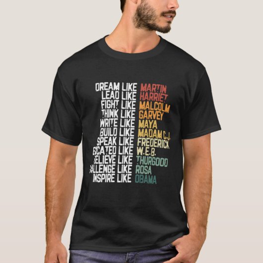 Zwarte Geschiedenis Mo van de grootste Afrikaans-A T-shirt (Voorkant)