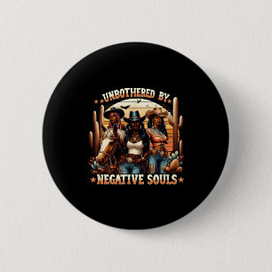 Zwarte Geschiedenis Onberoerd Door Negatieve Ziele Ronde Button 5,7 Cm