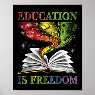 Zwarte geschiedenis onderwijs is vrijheid in Afrik Poster