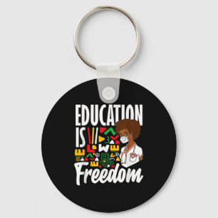 Zwarte Geschiedenis Onderwijs Is Vrijheid Sleutelhanger