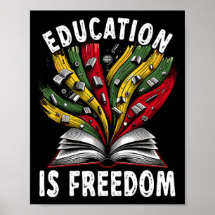 Zwarte Geschiedenis Onderwijs is Vrijheidsboeken Z Poster