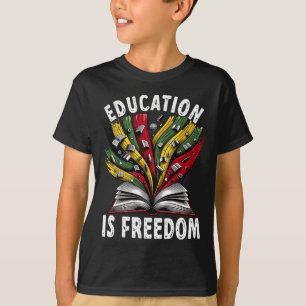 Zwarte Geschiedenis Onderwijs is Vrijheidsboeken Z T-shirt