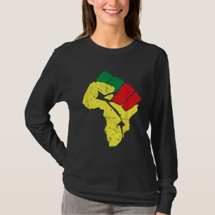 Zwarte Geschiedenis pan Afrikaanse vlagkleuren wee T-shirt
