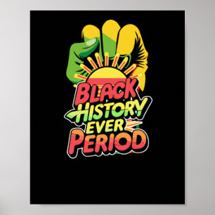 Zwarte Geschiedenis Periode Zwarte Cultuur Sticker Poster