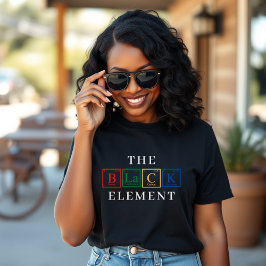 Zwarte Geschiedenis Periodiek Systeem Element June T-shirt