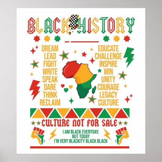 Zwarte geschiedenis poster (Voorkant)