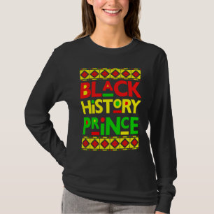 Zwarte Geschiedenis Prins Melanine Jongen Zoon Bru T-shirt