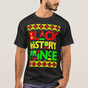 Zwarte Geschiedenis Prins Melanine Jongen Zoon Bru T-shirt