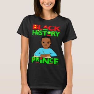 Zwarte Geschiedenis Prins Melanine Jongen Zoon Bru T-shirt